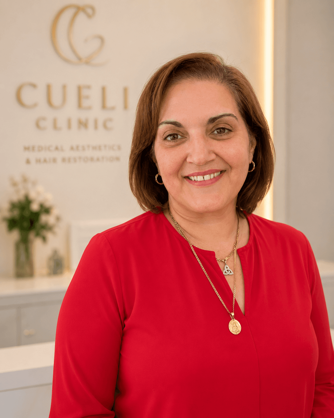 Dr. Cueli, founder of Cueli Clinic, in the clinic